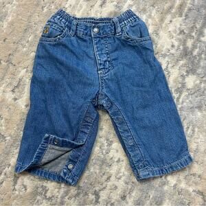 Vintage Baby Gap Lined Jeans Diaper Snaps Size 6-12 months